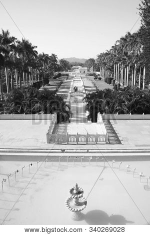 Panchkula, Haryana / India - December 03 2019: Yadavindra Gardens, Also Known As Pinjore Gardens