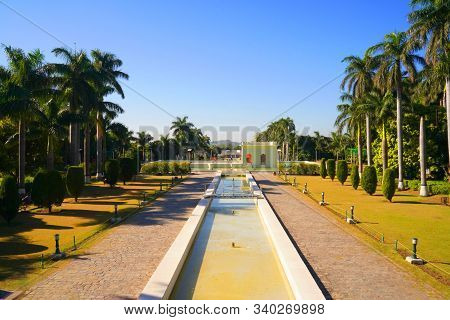Panchkula, Haryana / India - December 03 2019: Yadavindra Gardens, Also Known As Pinjore Gardens