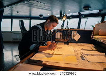 Marine Navigational Officer During Navigational Watch On Bridge