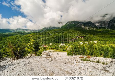 Small Village In National Park Theth In Albania In Summer
