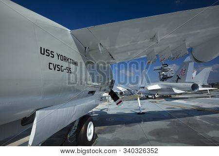 Charleston, South Carolina, United States, Novemner 2019, Flight Deck Of The Uss Yorktown