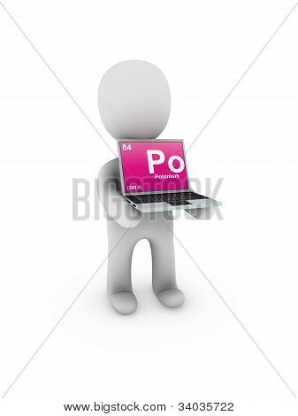 Polon Symbol na ekranie laptopa