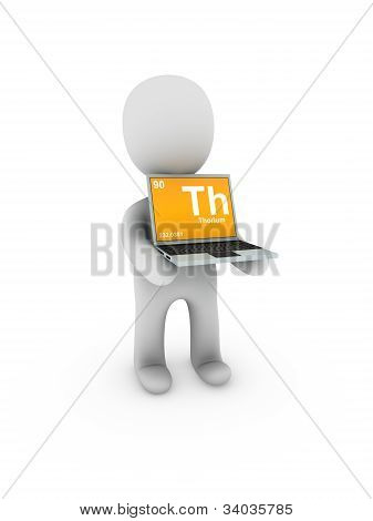 Torium symboli TV-laptop