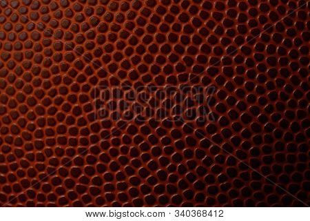 Macro Of Football Texture Horizontal Background Image