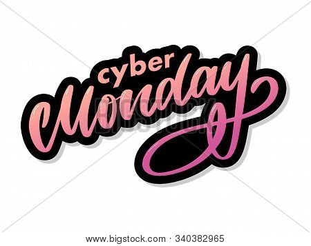 Cyber Monday Letter. Cyber Monday Sale Banner Vector. Cyber Monday Banner Design. Technology Backgro