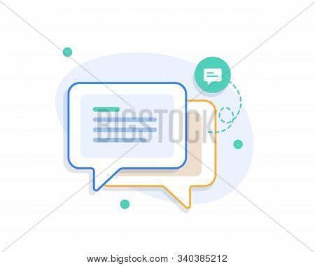 Chat Message Bubbles Vector Icon,flat Design Icon Vector Illustration