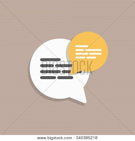 Social Engagement, Messaging Flat Style, Colorful, Vector Icon For Info Graphics