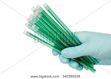 Dentists Hand In Glove With Saliva Ejectors.