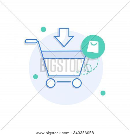 Shopping Cart,shopping Logo,online Shop Logo,flat Design Icon Vector Illustration