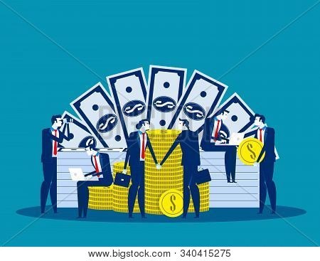 Money Saving. Concept Business Vector, Financial,  Investments, Deposit.
