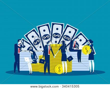 Money Saving. Concept Business Vector, Financial,  Investments, Deposit.