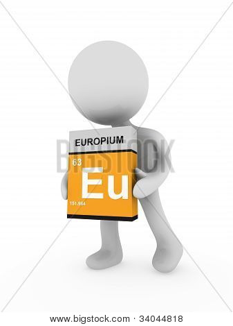 3D mężczyzna nosić pole: Europium