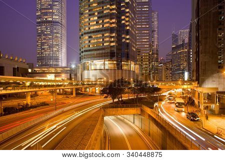 Skyline Of Office Buildings At Connaught Road, Chung Wan (central District), Hong Kong Island, Hong 