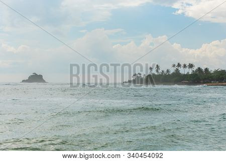 Beautiful View Of The Beach At Sunset. Midigama. Sri-lanka. Acid Beach. Summer.