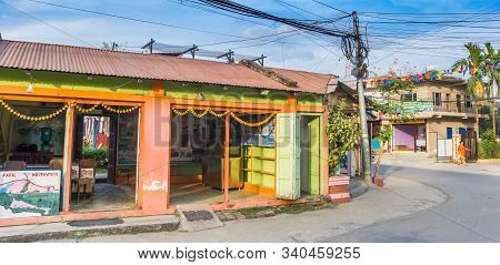 Sauraha, Nepal - November 09, 2019: Information Center For The Chitwan National Park In Sauraha, Nep
