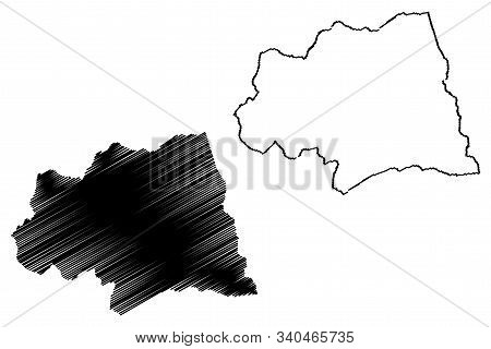 Canelones Department (departments Of Uruguay, Oriental Republic Of Uruguay) Map Vector Illustration,