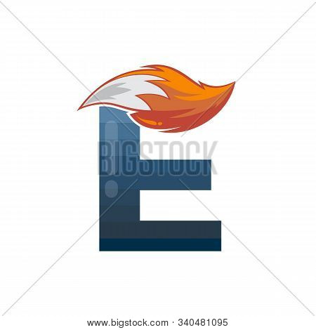 Fox Tail Fire Logo Logotype Alphabet Initial Letter Design Vector Art