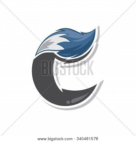 Fox Tail Fire Logo Logotype Alphabet Initial Letter Design Vector Art