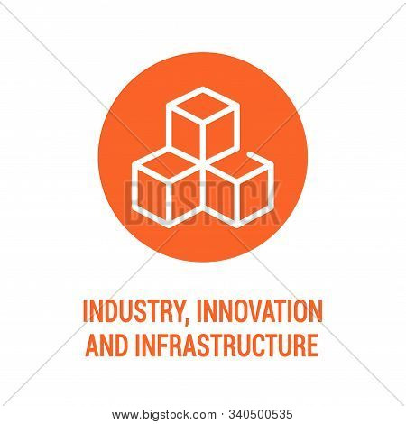 Industry, Innovation And Infrastructure Color Icon. Corporate Social Responsibility. Sustainable Dev