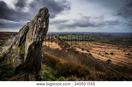 Roch Trevezel peak in National Park of Armorica in Brittany, France