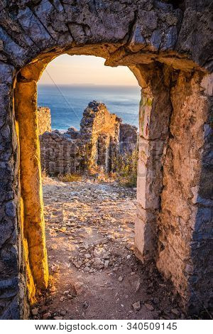 The Castle Of Himara At Sunset - Vlore, Albania, Europe