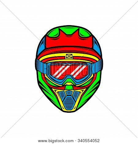 Cross Helmet Vector Icon Logo Design Inspiration