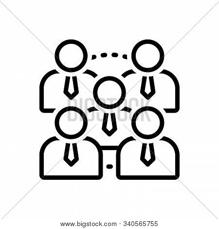 Black Line Icon For Headcount Layoff Corporate People