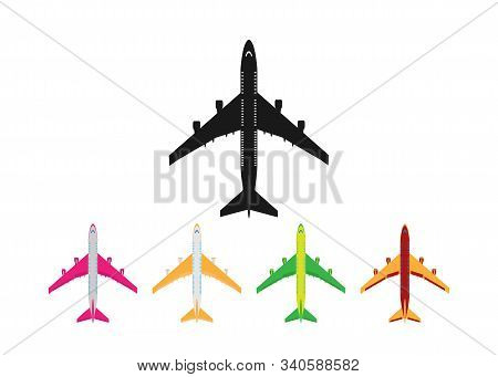 Intercontinental Aircraft. Color Design. Icon For User Interface, Website Or Mobile App. Isolated On