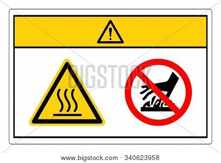 Caution Hot Surface Symbol Sign, Vector Illustration, Isolate On White Background Label. Eps10