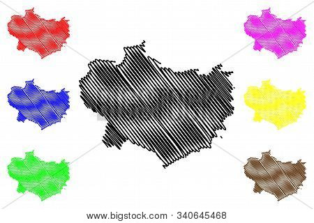 Krapina-zagorje County (counties Of Croatia, Republic Of Croatia) Map Vector Illustration, Scribble 