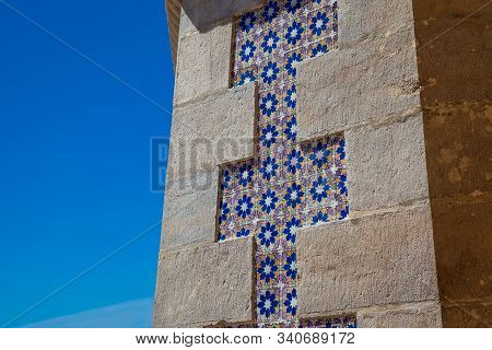 Sintra, Portugal - May, 2018: Detail Of The Architecture Of The Pena Palace A Romanticist Castle Loc