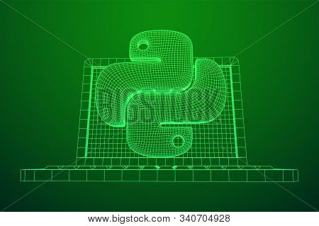 Python Code Language Sign With Notebook Laptop Device. Programming Coding And Developing Concept. Wi