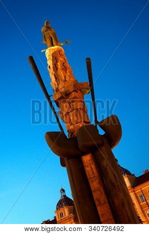 The Statue of Avram Iancu, Cluj-Napoca, Romania, Europe                              