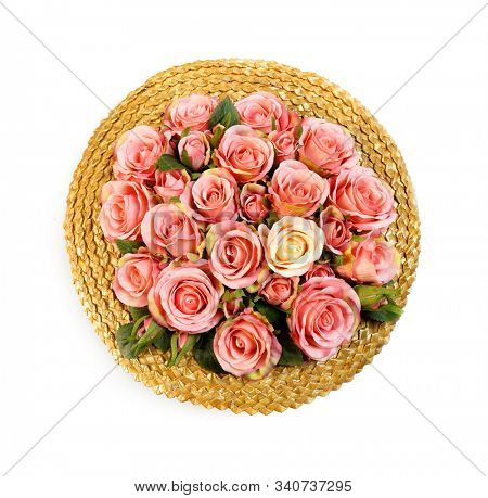 Roses.  Pink rose.  Holiday flower. Wedding. High quality silk artificial flowers