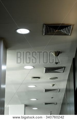 Industrial Air Duct Equipment Inside The Building