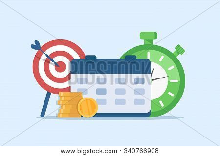 Time Management Concept,planning,efficient Use Of Worktime For Implementation Of The Business Plan