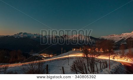 Winter Evening In The Julian Alps
