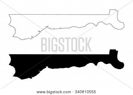 North Bank Division (subdivisions Of The Gambia, Republic Of The Gambia) Map Vector Illustration, Sc