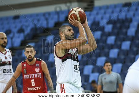 Rio, Brazil - December 20, 2019:  Olivinha During Flamengo X Instituto De Cordoba By The Basketball 