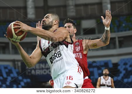 Rio, Brazil - December 20, 2019:  Olivinha During Flamengo X Instituto De Cordoba By The Basketball 