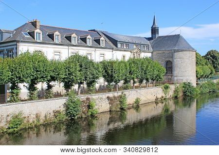 Buildings By The River Blavet In Pontivy, France