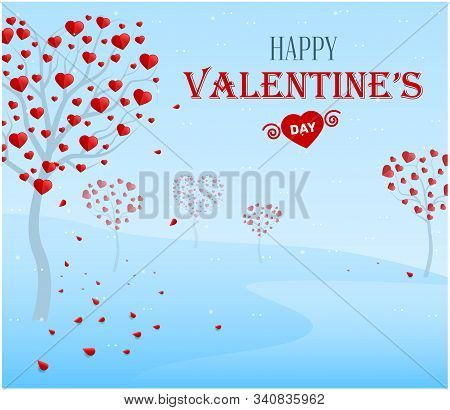 Happy Valentines Day. Tree Of The Love