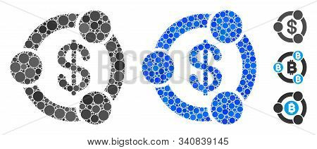 Financial Collaboration Composition Of Circle Elements In Different Sizes And Color Hues, Based On F