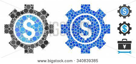 Financial Options Composition Of Filled Circles In Variable Sizes And Color Tints, Based On Financia