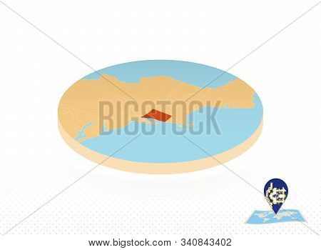 Connecticut State Map Designed In Isometric Style, Orange Circle Map Of Us State Connecticut For Web
