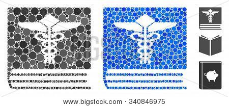 Medical Book Composition Of Filled Circles In Various Sizes And Color Tinges, Based On Medical Book 