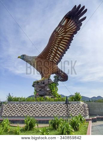 Eagle Sculpture At Dataran Helang At Kuah, Langkawi Island In Malaysia
