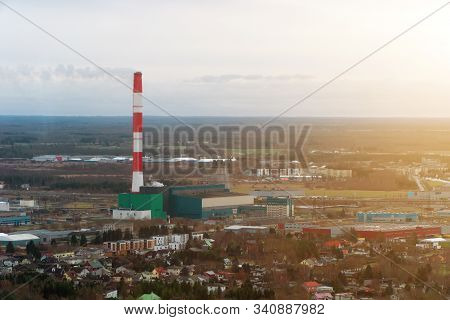Aerial View Of Iru Power Plant Near Tallinn, Estonia.