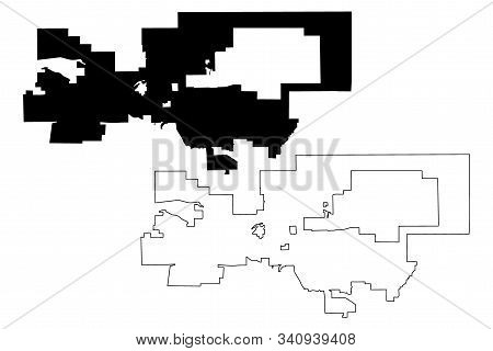 Palmdale City, California (united States Cities, United States Of America, Usa City) Map Vector Illu