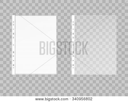Vector Illustration Of File And Empty Sheet Of Paper
